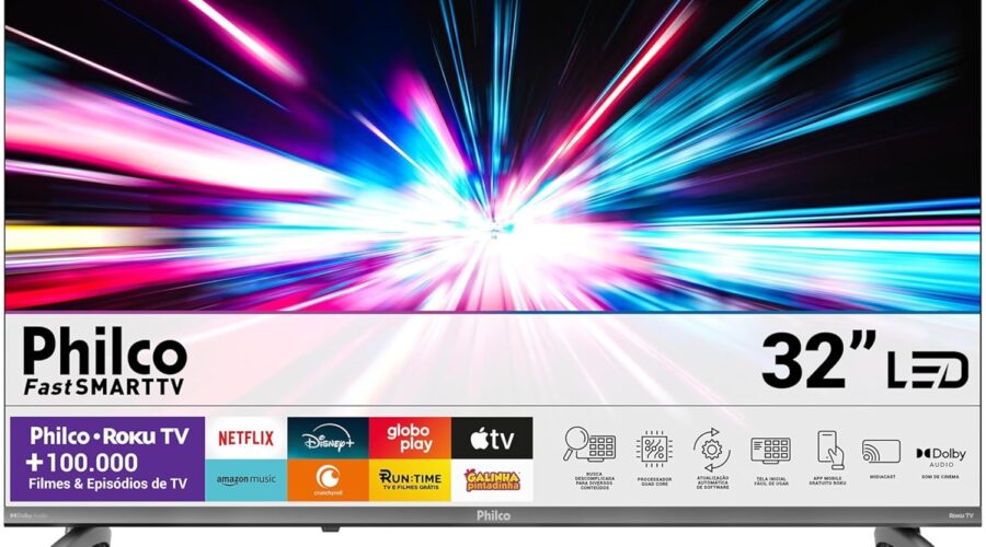 Smart TV 32″ Philco Roku TV Dolby Áudio 2026: Vale a Pena?