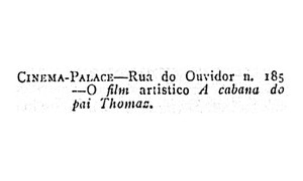 A Cabana do Pai Tomás (1909) — poster oficial